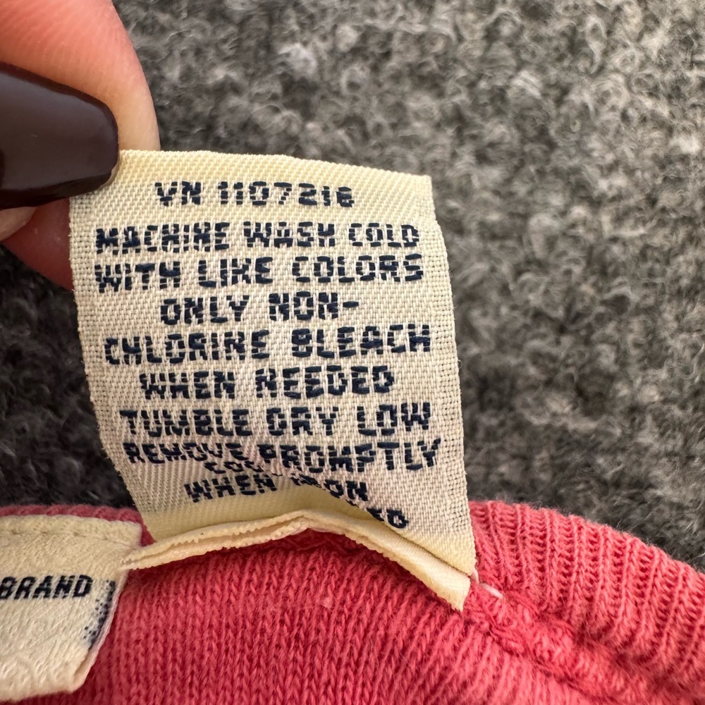 Cherokee Vintage Y2K Striped Henley Top Long Sleeve Pink Cotton V Neck Women's S - Picture 8 of 10